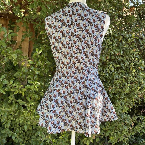 Marni Italy Tunic Top V Neck Sleeveless Floral Print Blouse Size 38 - Picture 3 of 12